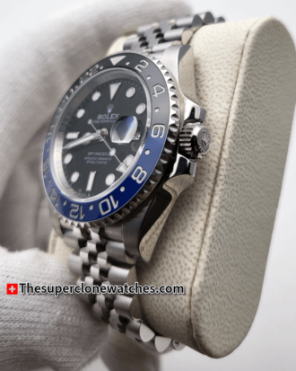 Rolex GMT Master II BATMAN Jubilee Bracelet Exact 1:1 Super Clone 3285 Swiss Movement Replica Watch Ref-126710BLNR