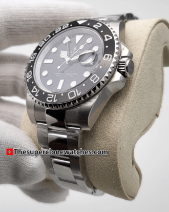 Rolex GMT Master II Black Dial Exact 1:1 Super Clone 3285 Swiss Movement Replica Watch Ref-126710GRNR