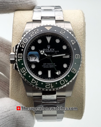 Rolex GMT Master II Sprite Left-Hand Exact 1:1 Super Clone 3285 Swiss Movement Replica Watch Ref-126720VTNR