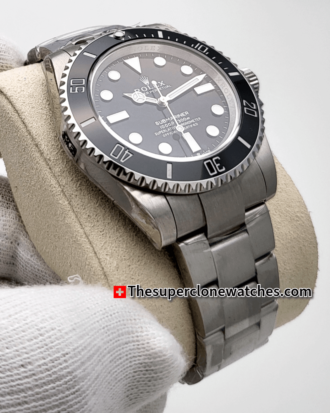 Rolex Submariner No-Date Black Dial Exact 1:1 Super Clone 3230 Swiss Movement Replica Watch Ref-124060