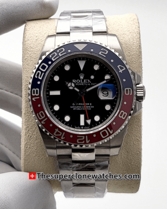 Rolex GMT Master II Pepsi Exact 1:1 Super Clone 3285 Swiss Movement Replica Watch Ref-126710BLRO